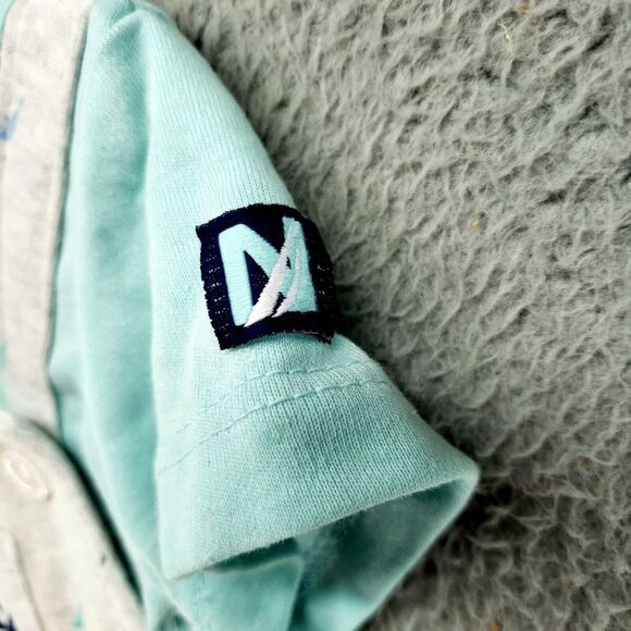 Nautica Short Sailboats Overalls 2 Piece Set - Boys Size 6-9M - Embroidered - Picture 8 of 15